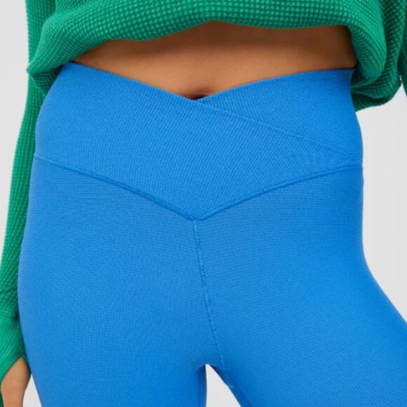 AERIE | OFFLINE Real Me Waffle High Waisted Crossover 7/8 Legging | Sz. S - Picture 3 of 9